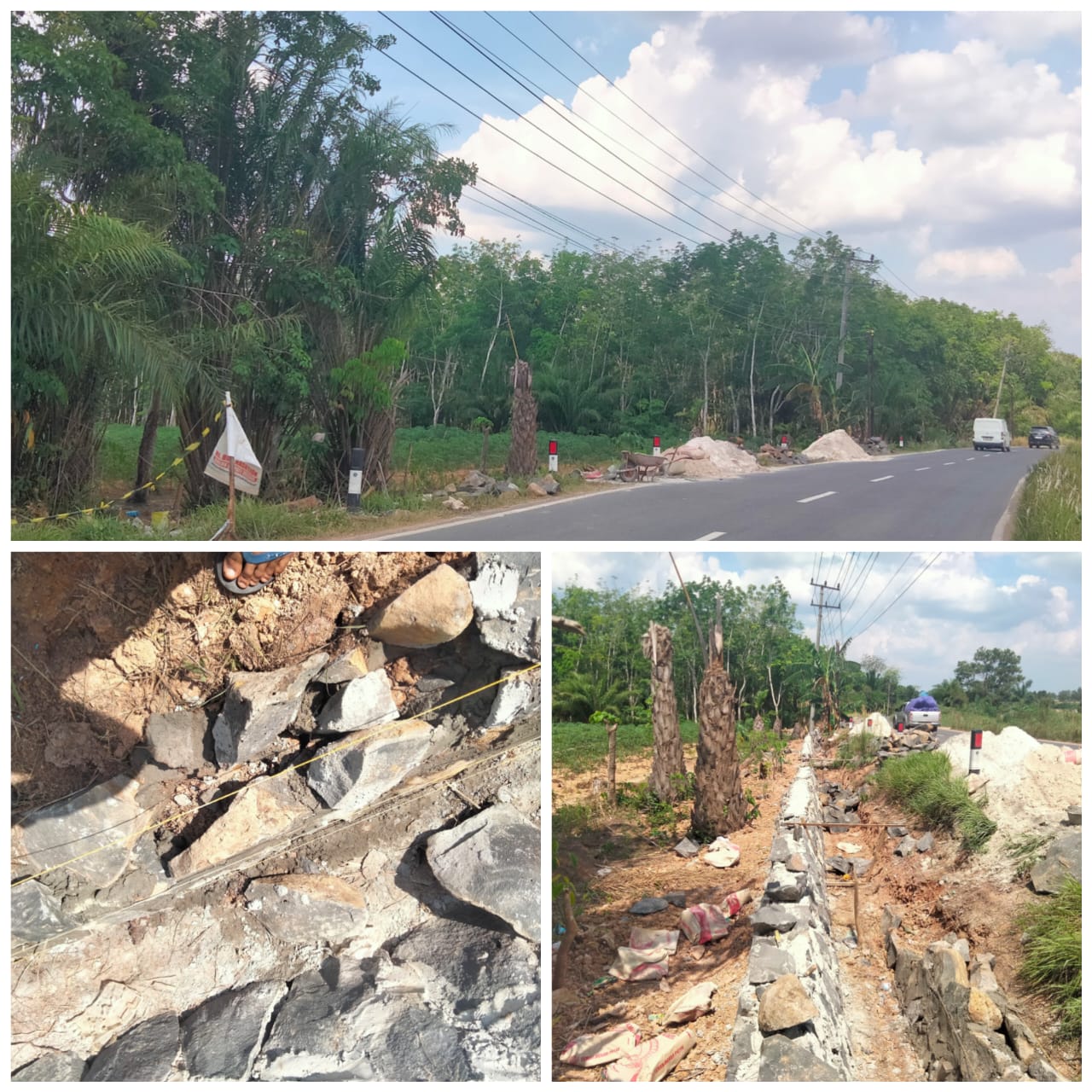 “Dugaan Proyek Siluman Yang Tidak Sesuai Desaign Gambar dan RAB” Juga Mengganggu Peguna Jalan.